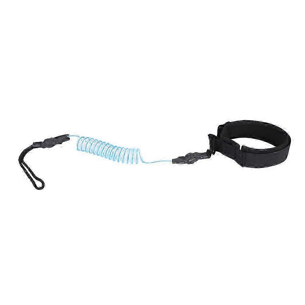 Stand Up Paddle Board Coiled Spring Leg Foot Rope Surfing Leash for Surfboard (blue)