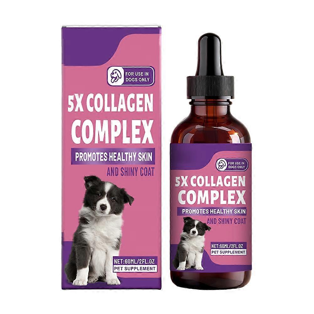Canine Collagen and Glucosamine Liquid Supplement for Joint Skin and Coat Health 60ml Dog Drops
