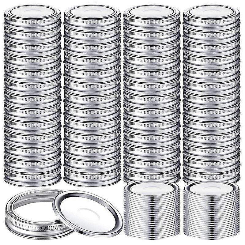 100 Pieces Canning Jar Lids and Bands Set Split-Type Lids 70mm