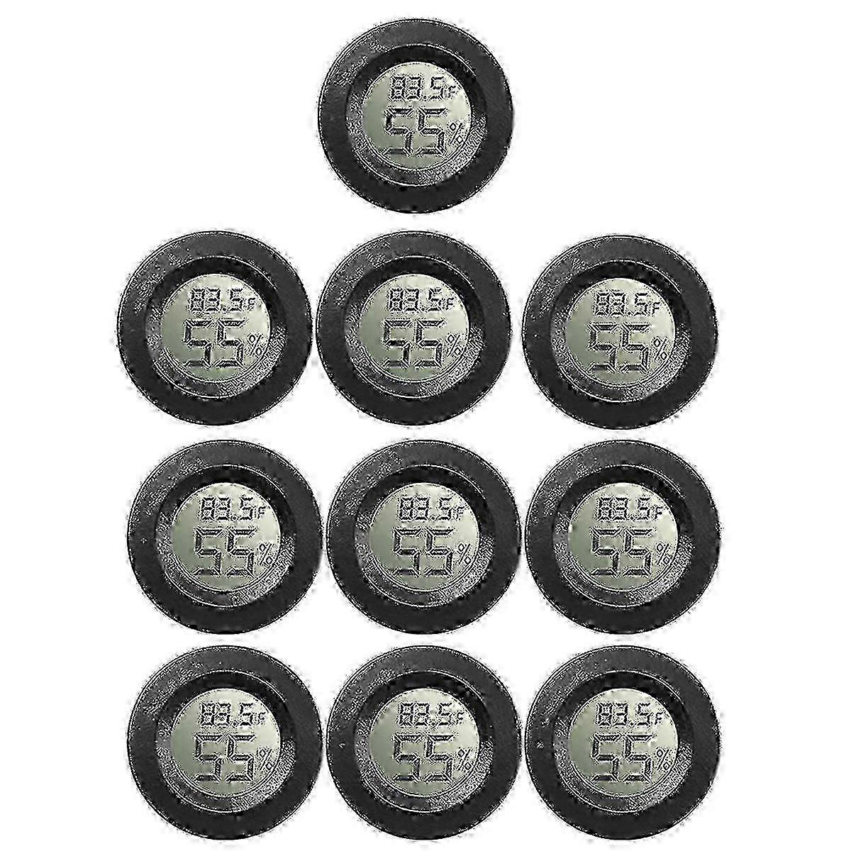 Digital Thermometer Hygrometer, 10-Pack with LCD Display, for Greenhouse, Baby Room, Reptile Incubator