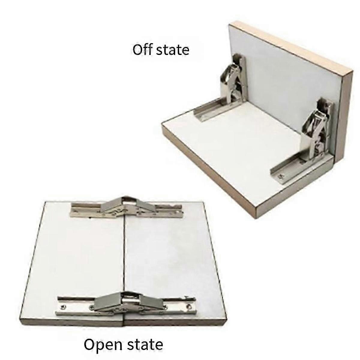 8pcs Self-Locking Folding Hinges Brackets Spring for Replace Old Hinges Cabinets Installation Tools