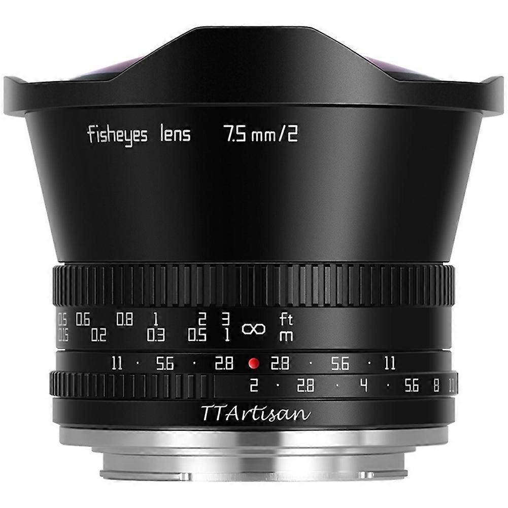 TTArtisan 7.5mm F2 APS-C Fisheye Cameras Lens, Wide Aperture, Compact Design for Panasonic Micro-Type M4/3 Mount Camera