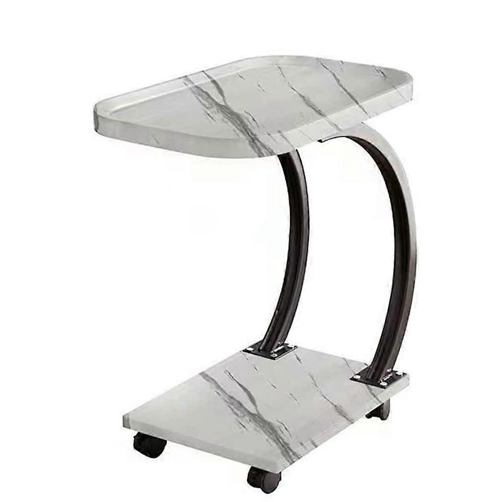 C-shaped side table, sofa side table, suitable for bedroom, living room, office, tea table coffee table (rectangles)