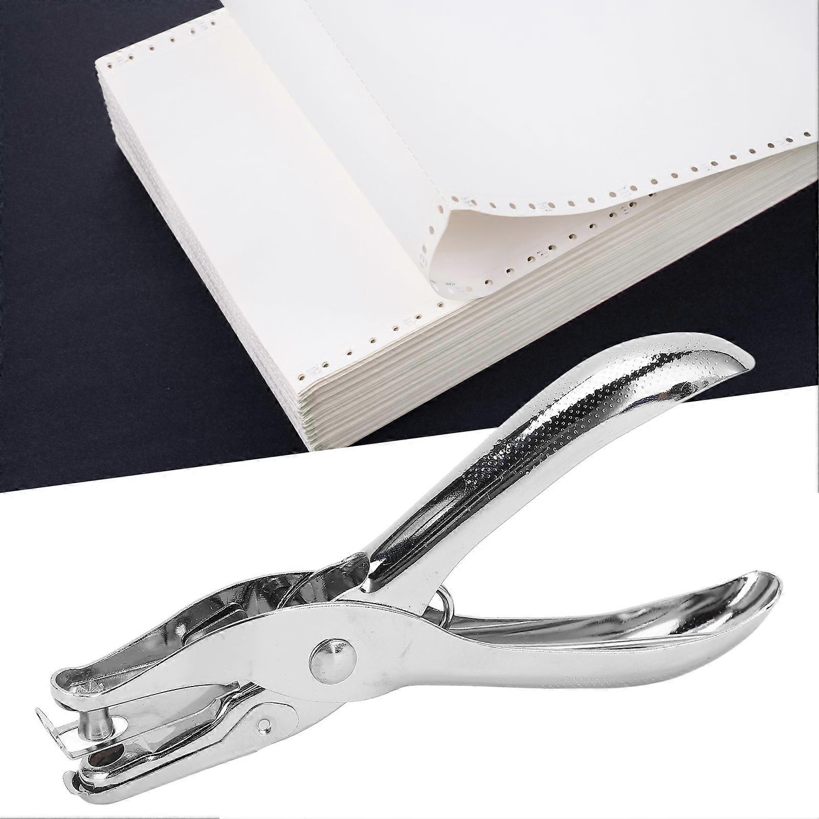 1 Hole Punch 8 Sheets Capacity 6mm Diameter Punching Slim Handle Metal Single Hole Puncher 