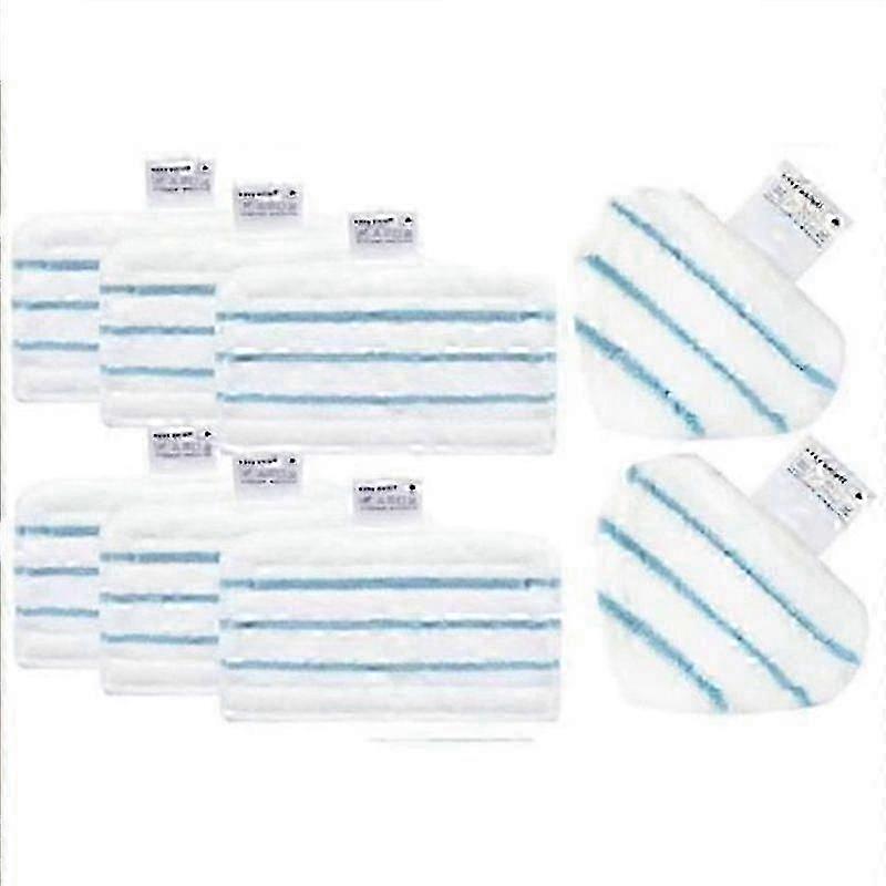 8pcs Pack: Rectangular and Triangular Microfiber Cloths Kit for Black+Decker FSM1630 Deluxe Steam Mops miao4