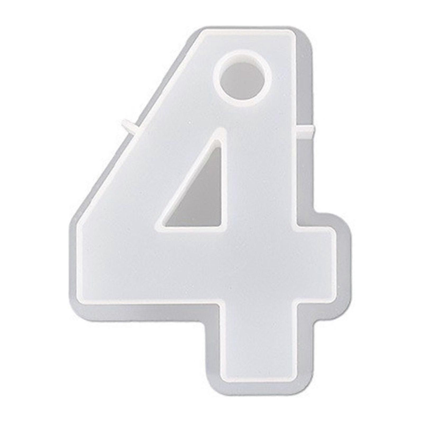 Silicone Number Mold for Candle Making, Resin Casting, Compatible with DIY Home Decor & Craft Projects