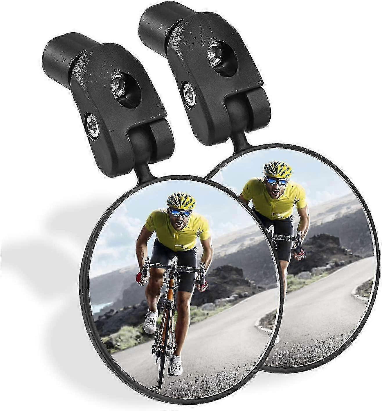 Bicycle handlebar mirror for mountain cycling, 360 rotatable rearview mirror