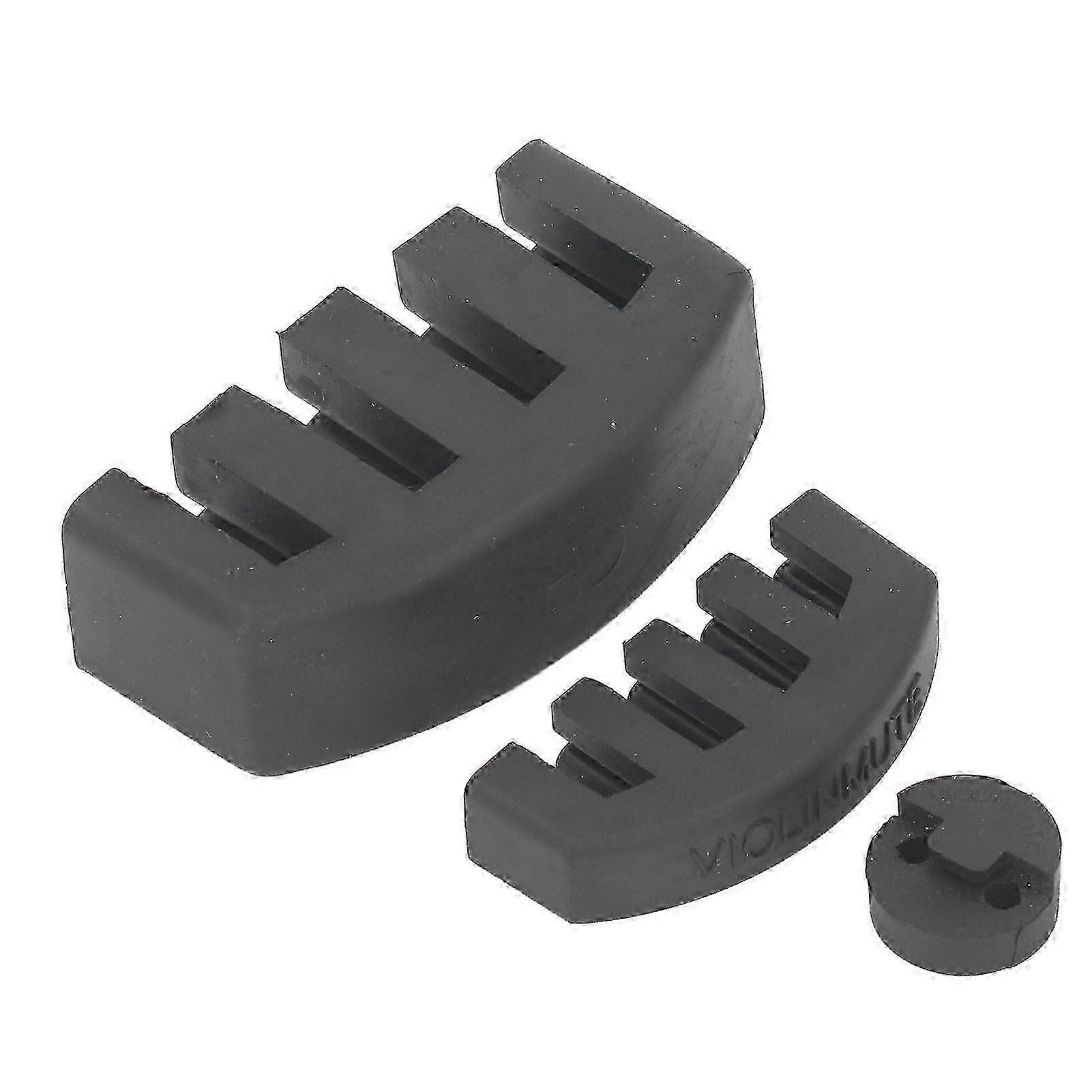 3Pcs Violin Cello Mute Set Claw Round Style Rubber Practice Silencer Soft Aging Resistant Edition0722