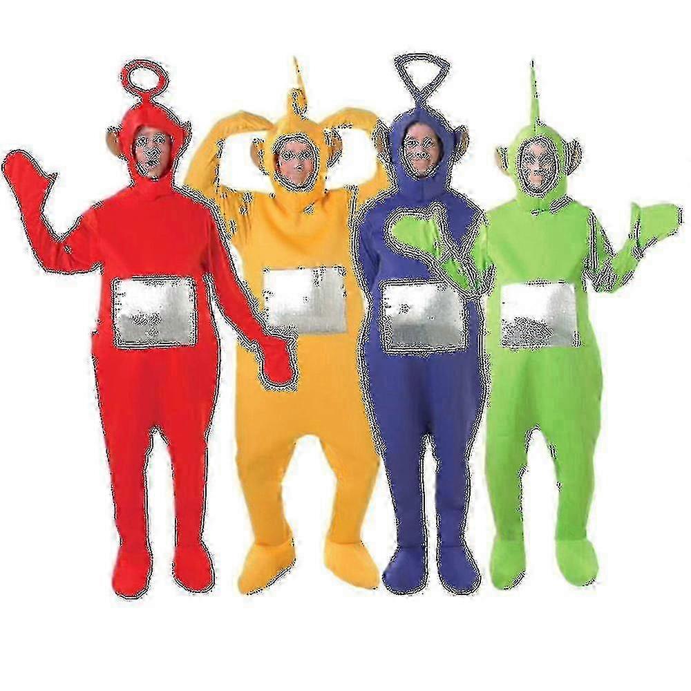 4 لون Teletubbies دور الكبار زي مضحك Zekai