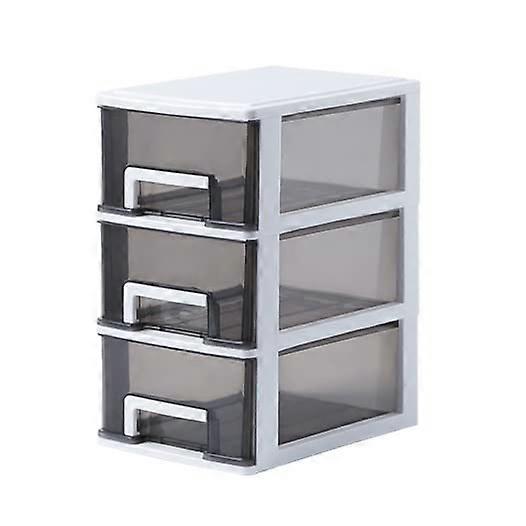 3 Layer Makeup Organizer - Compact Plastic Drawer Unit for Accessories - Stylish Vanity Storage