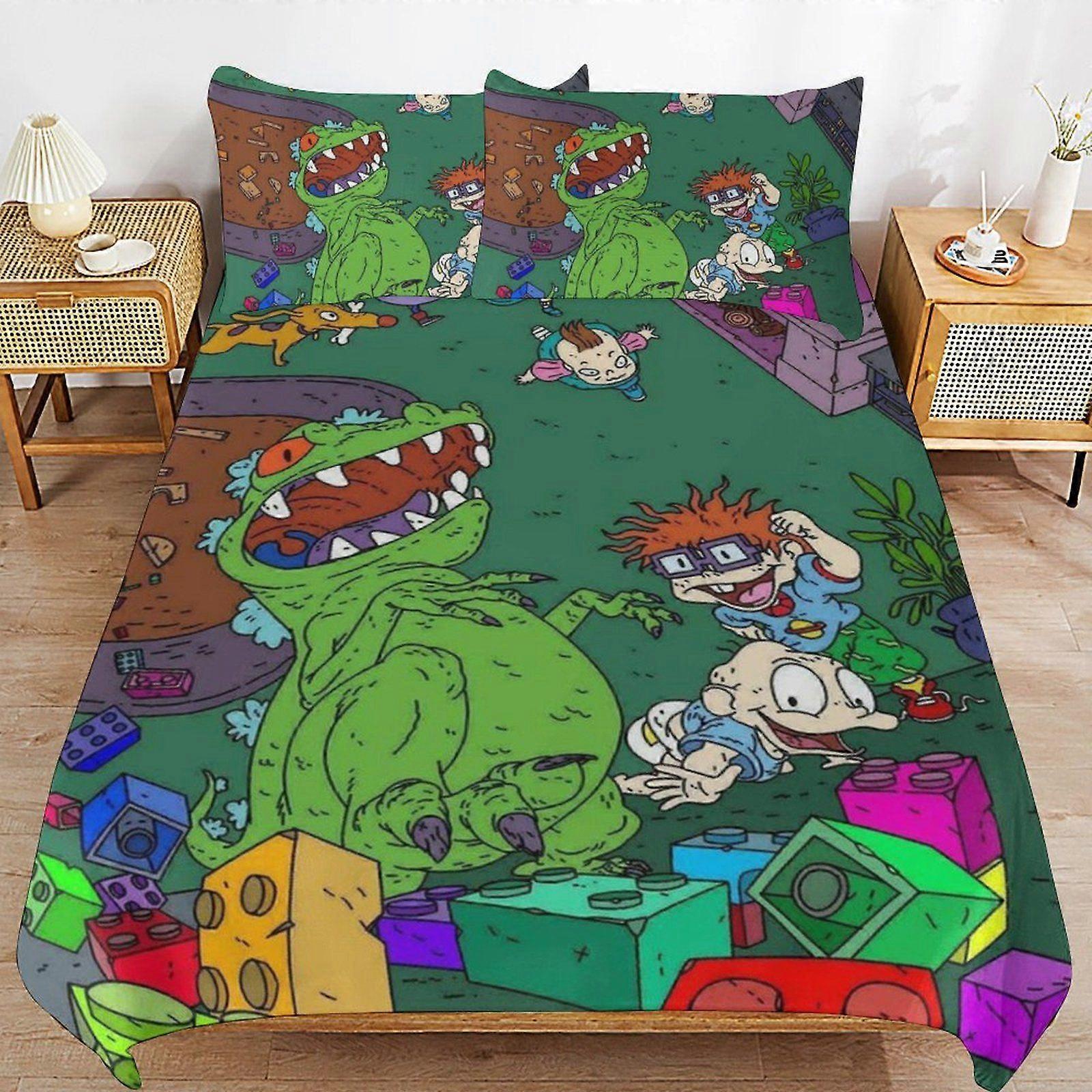 i552 rugrats Daily Comfort Soft Durable Zipper Structure Comfortable Fabric Duvet Cover Sets Sleeping Essentials x552