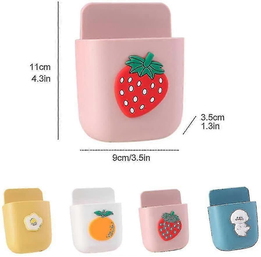 Wall-mounted Remote Storage Box, 4 Multi-function Storage Box Containers