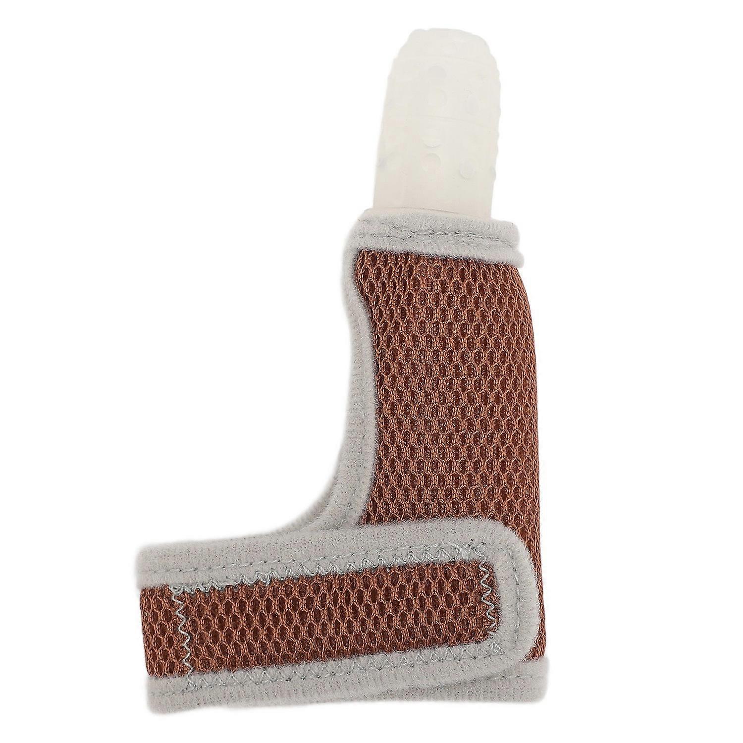 Protège-pouce en silicone pour bébé, protection des doigts, arrête de sucer le pouce de bébé avec bracelet respirant pour