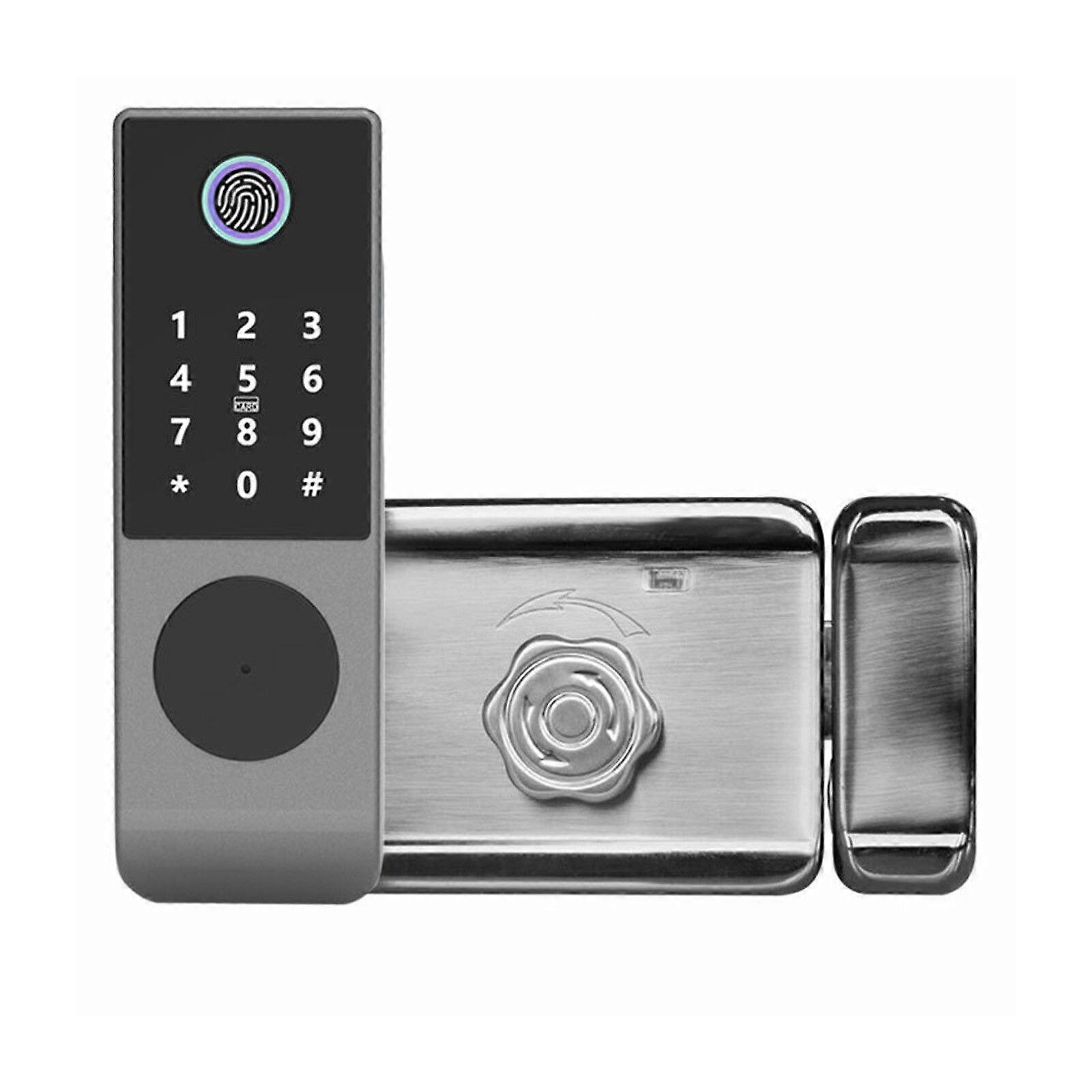 Waterproof Smart Lock Wifi Double Side Fingerprint Lock Outdoor Gate Digital Rim