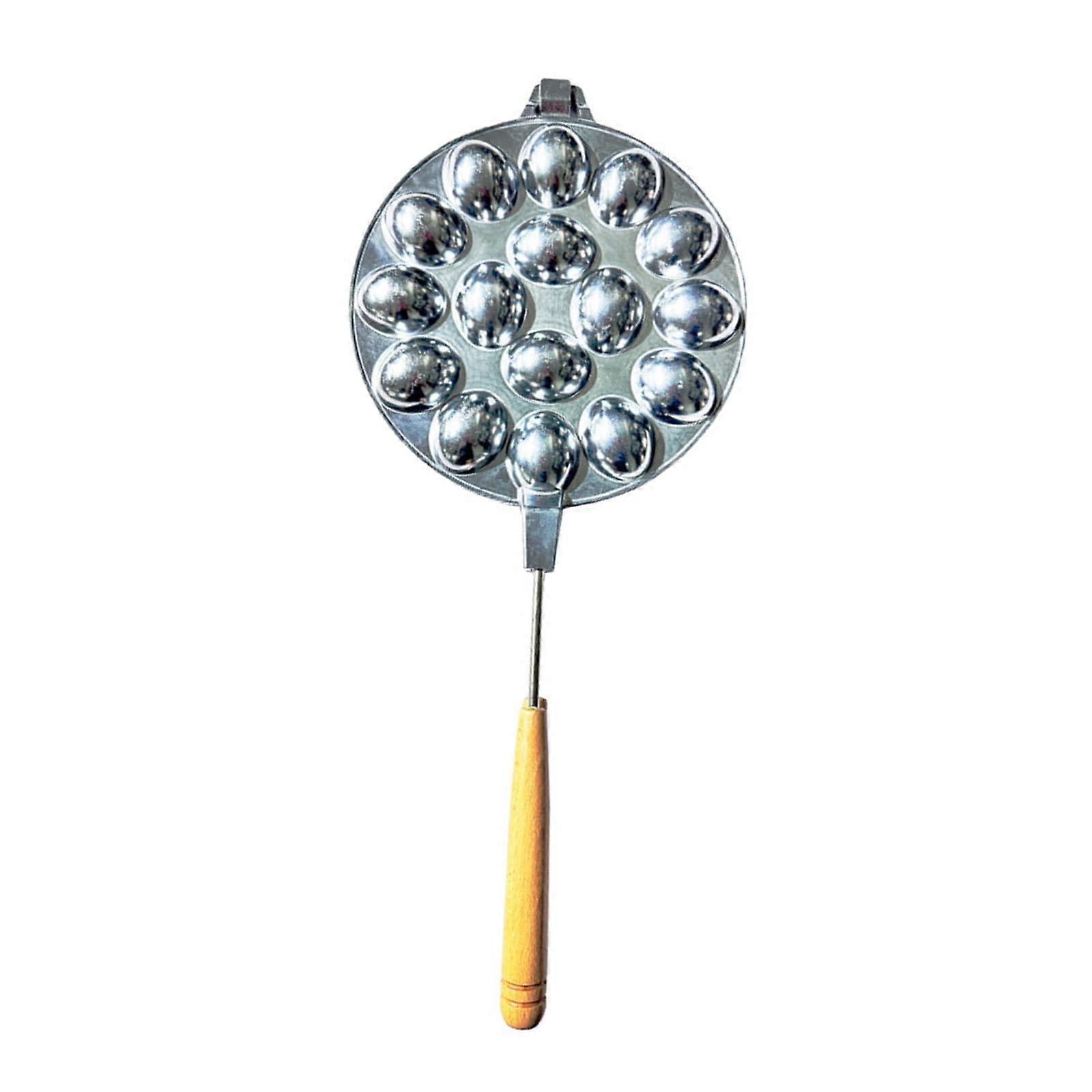 Nonstick Cookie Maker Pan Oval Baking Tool For Nut Waffles And Pastries With Wood Handle Aluminum Alloy Bakewares