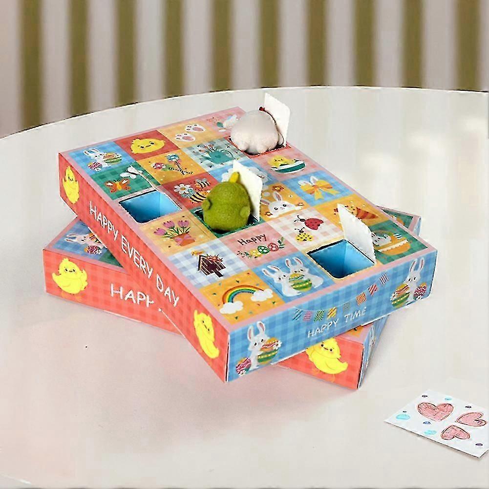 Easter Surprise Box with 24-Space Countdown Calendar for Kids (Empty Box)