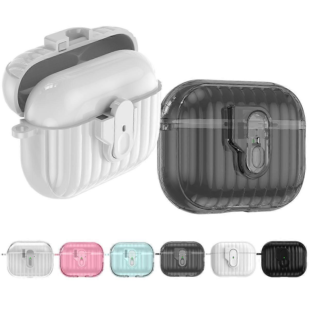 Shell Look Earbuds Box Protective Case with Security Lock For AirPods Pro 3