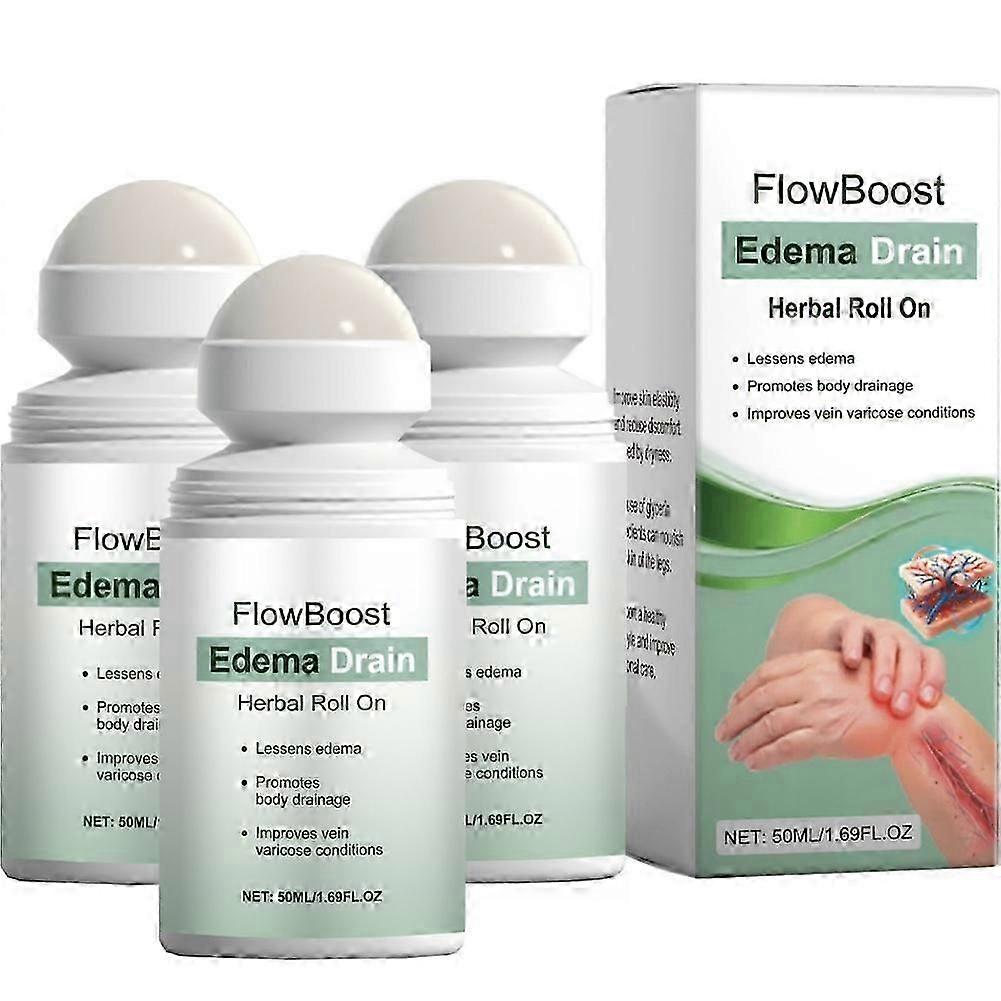 FlowBoost Edema Drain Herbal Roll On-Reduce Swelling,Improve Varicose Veins