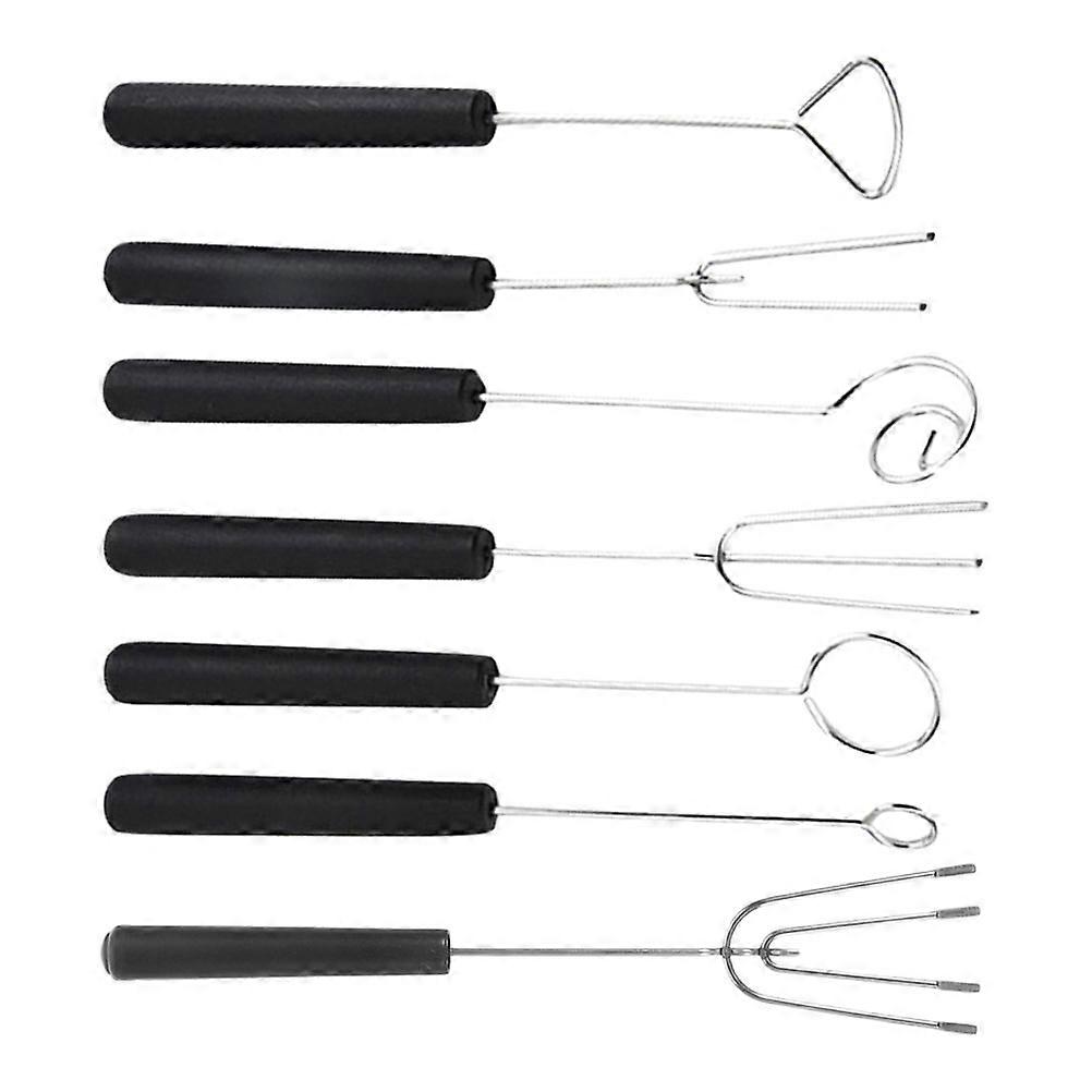 Chocolate Fondue Fork and Spoon Set Silver Tools for 1Set