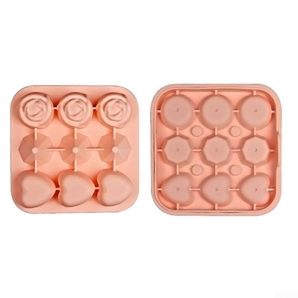 Silicone Ice Cube Tray with Elegant Rose Heart Design for Creative Drinks and Desserts (Pink)