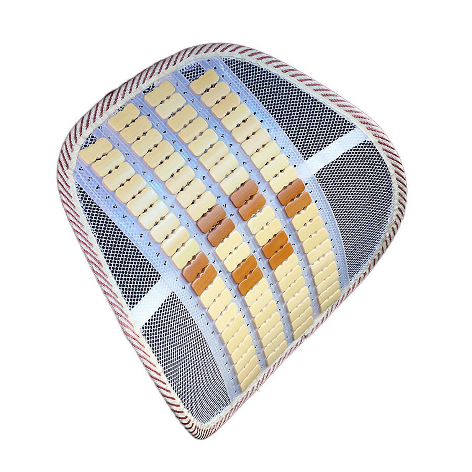 Bamboos and Mesh Lumbar Support Cushion for Vehicles and Home Desks Office Seating Comfortable Driving Prolonged Sitting Multicolor