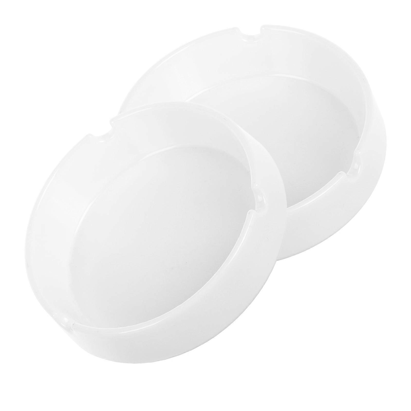 Unbreakable Plastic Ashtray Round Ash Holder 2Pcs for Home Office