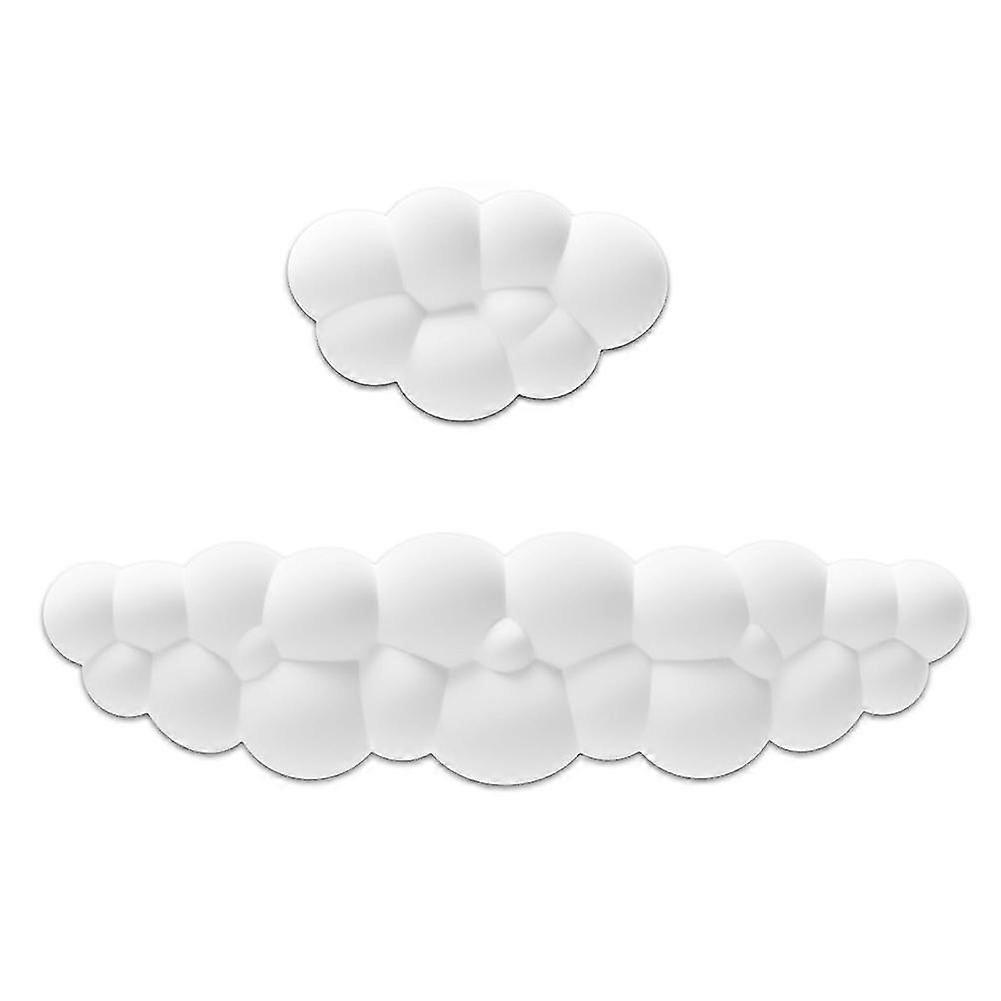 Ergonomic Cloud-Shaped Keyboard & Mouse Wrist Rest Set with Memory Foam Support