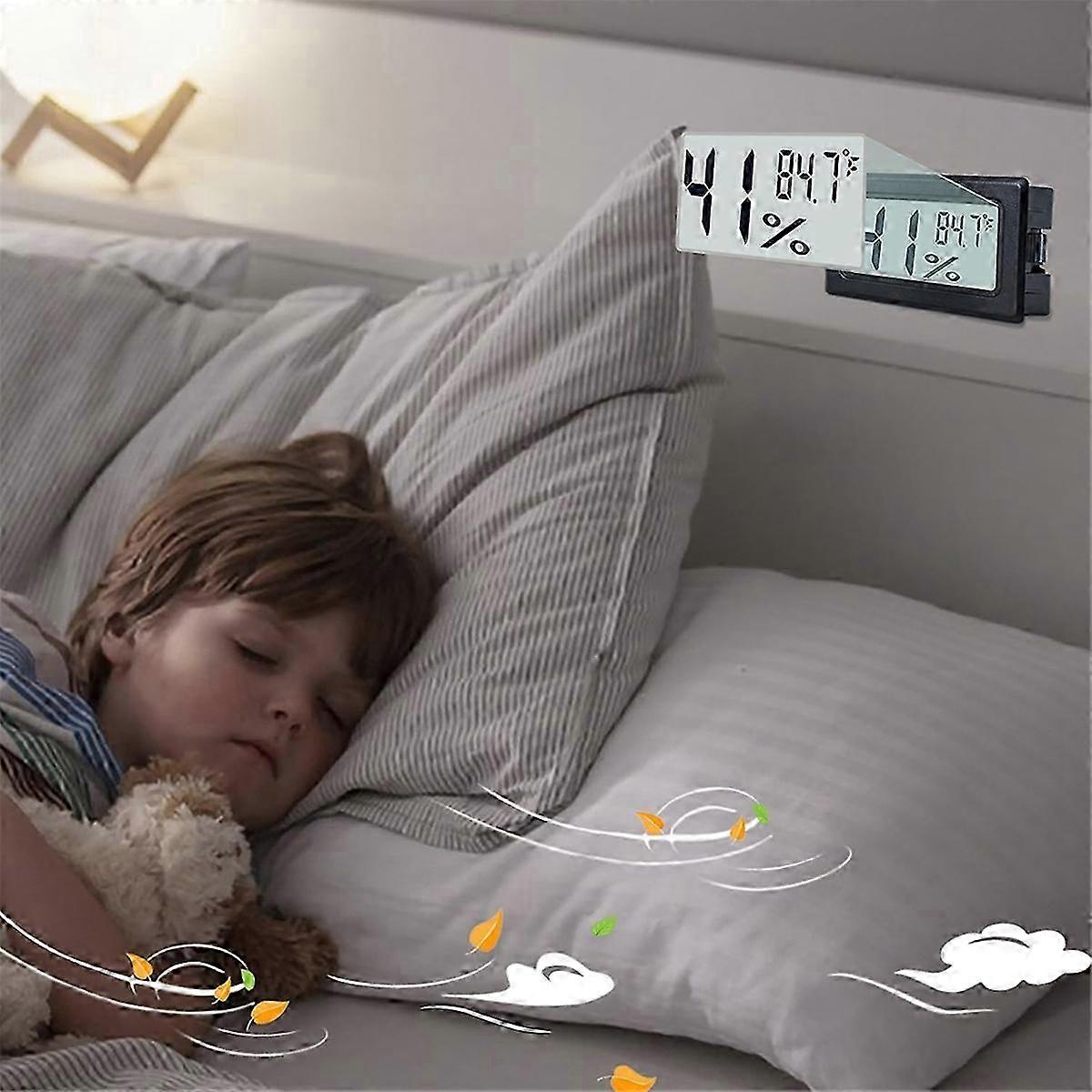 6Pack Mini Humidity Thermometer with ℉ Scale for Indoor Environment Monitoring