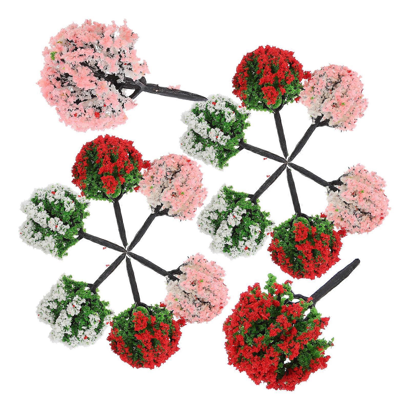 Model Tree Material Miniature Tree Model for Decoration Includes 15Pcs in Assorted Colors