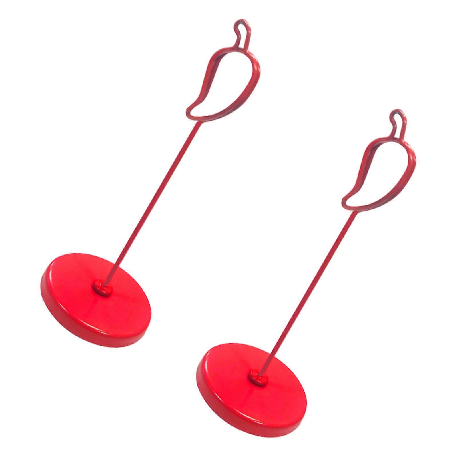 2Pcs Pepper Shape Place Card Holder Multipurpose Metal Notes Holder Stand for Display Memos Notes Picture Food Label  Red