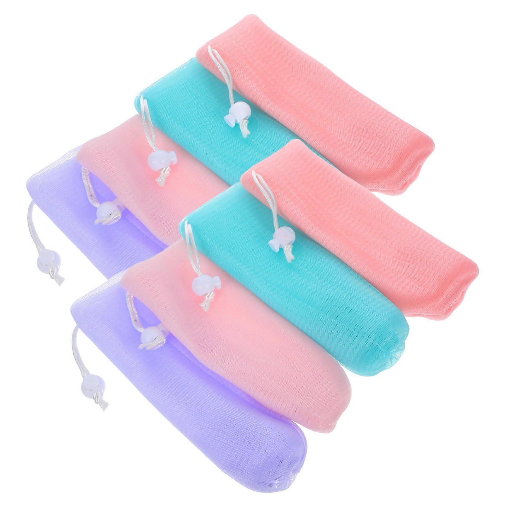 8pcs Exfoliating Mesh Soap Saver Bags for Shower with Quick Dry and Rich Lather Cleansing