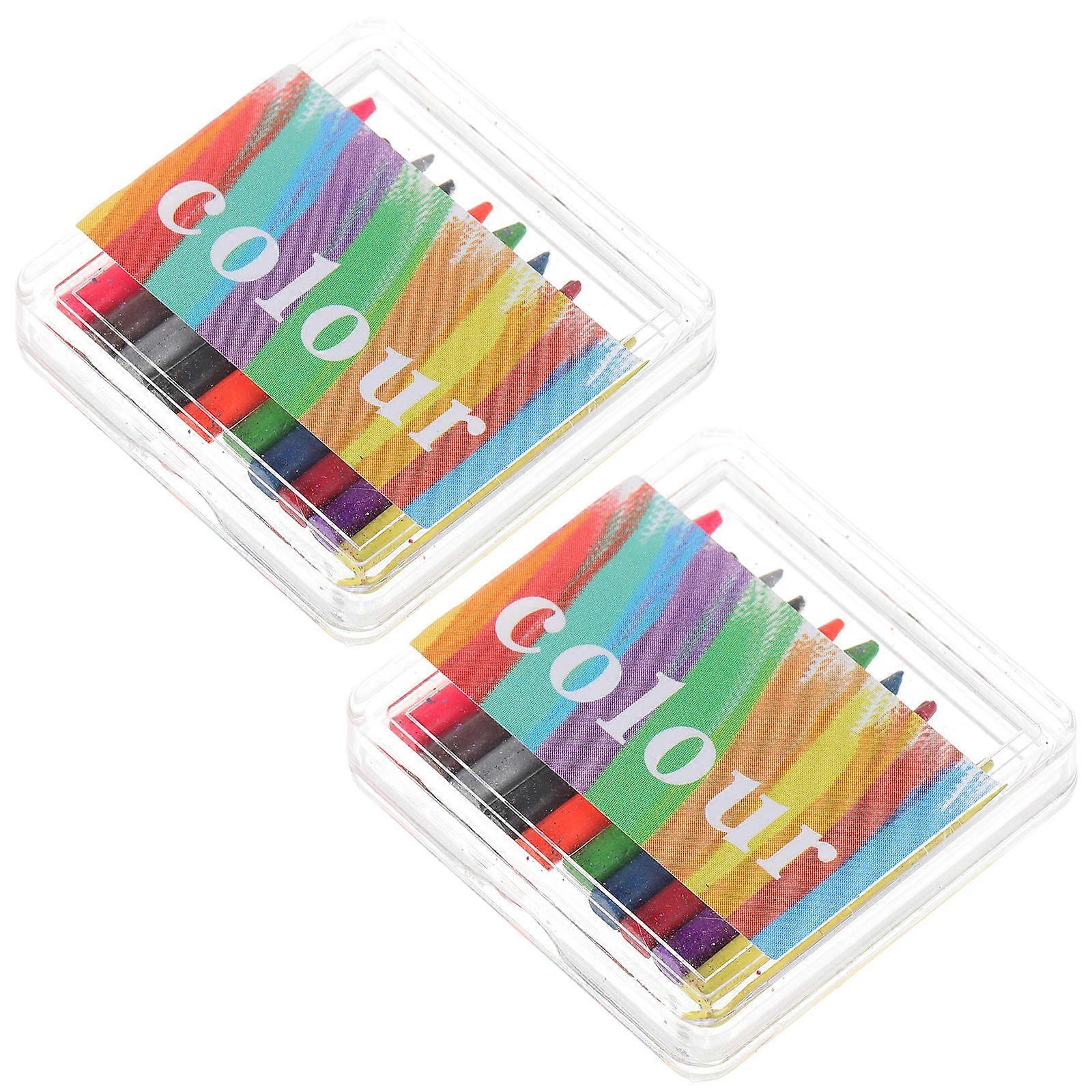 Colorful Crayon Models for Decoration 2 Boxes of Miniature Crayons