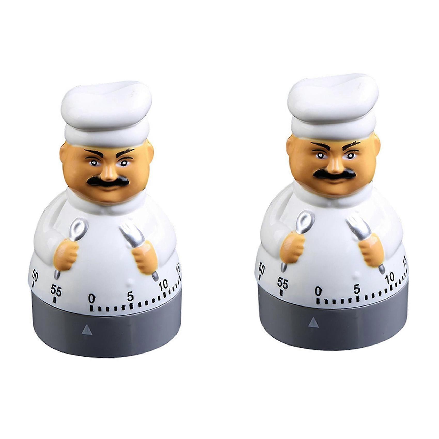 2X Egg Timer Short-Term Alarm Clock, 60 Minutes Kitchen Timer Cooking Baking Mechanical Countdown Timer Cooking Timer