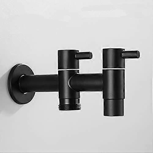 Black Single Handle Wall Mounted Bathroom Faucet with LeakResistant Ceramic Valve