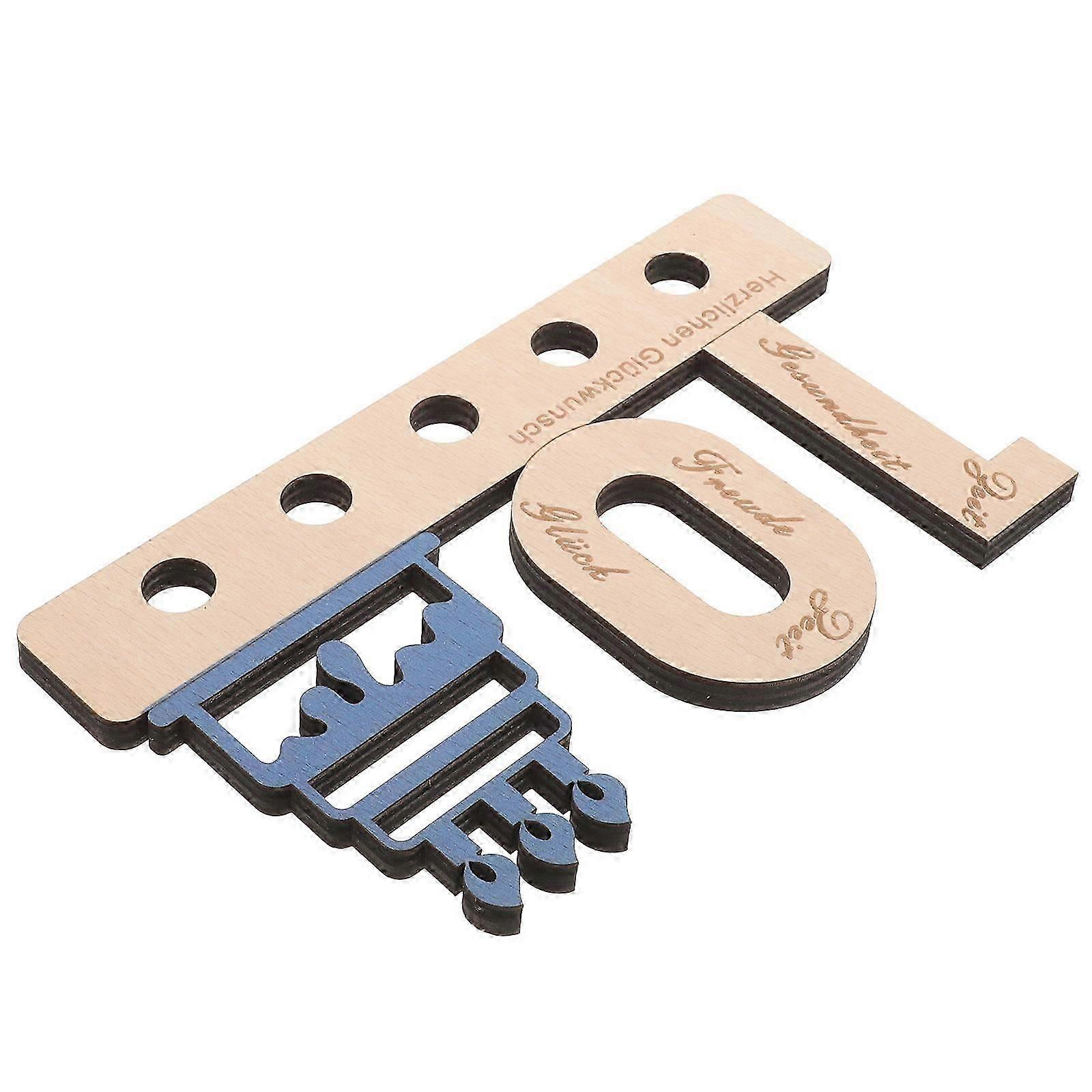 Wood Tray for Accessories and Ornaments Happy Birthday Table Card Decor 7.5 Inches