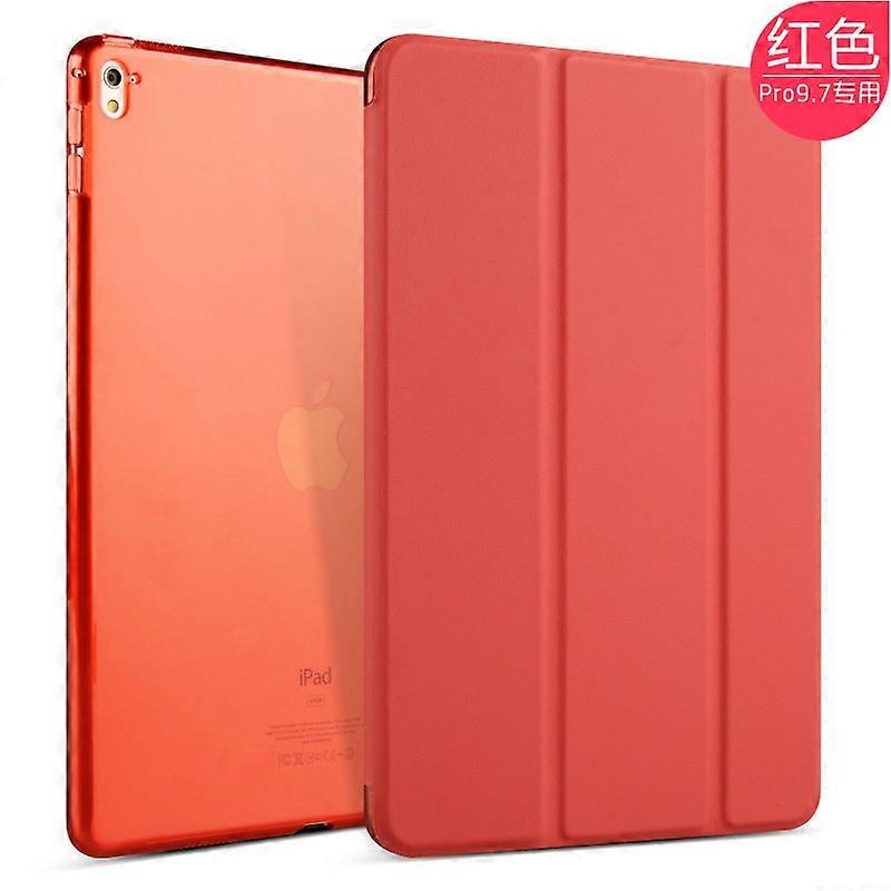 Stylish Case For Ipad 2017 9.7 Red Leather Pleasant Color