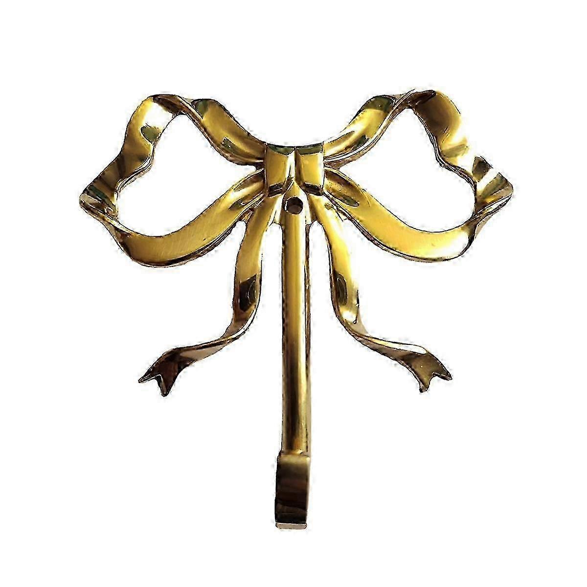 Gold Bow Shaped Wall Hook, Single Hanger for Bathroom