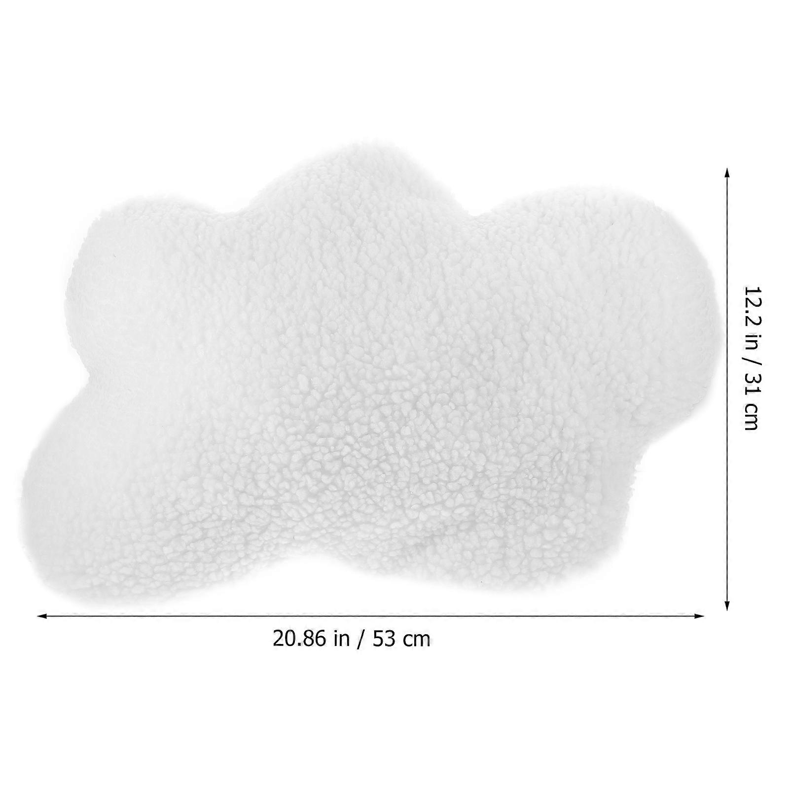 Cloud Shaped Pillow for Decor Fluffy Plush Throw Pillow White Soft Cushion