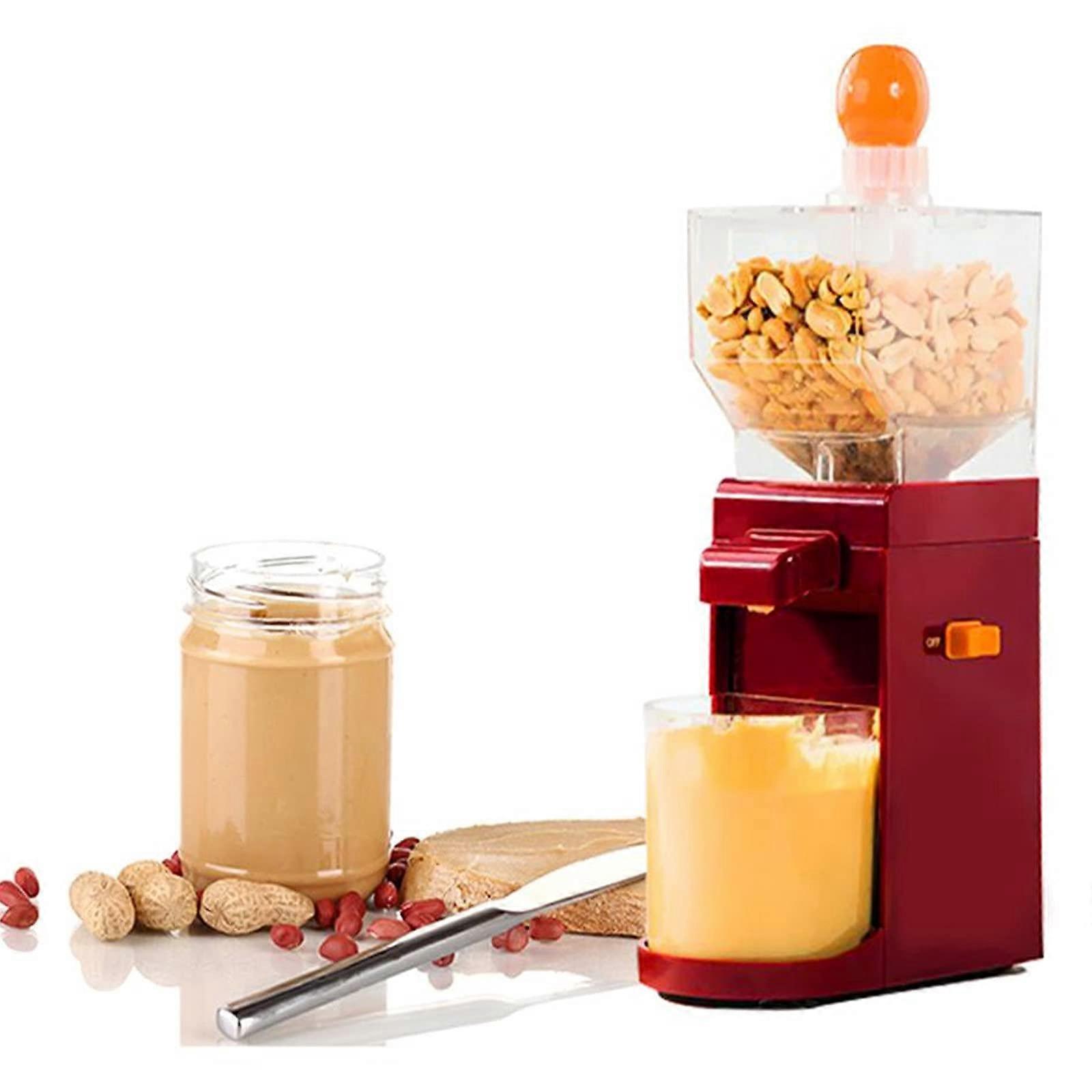 Nut Grinder Electric Grain Mill 30L for Coffee Corn Cashews Hazelnuts, Easy Clean, Red