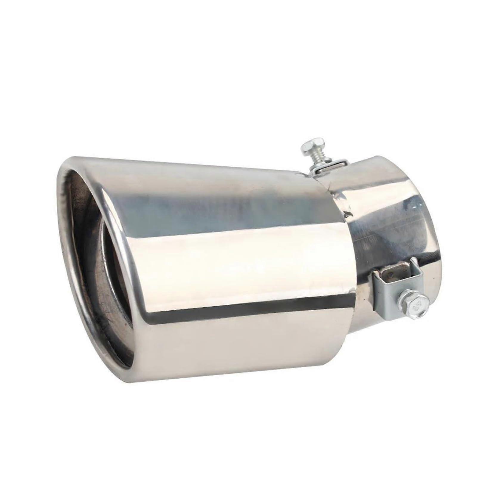 Universal Stainless Steel Car Exhaust Muffler Tip Rust Resistant Stylish Tailpipe Accessory