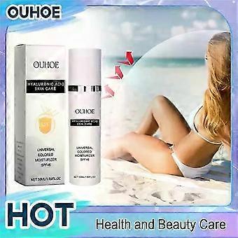 Hyaluronsäure-Sonnenschutzcreme mit UV-Schutz, milder Feuchtigkeitspflege, pflegend, feuchtigkeitsspendend und reparierend, LSF 46, Sonnenschutzcreme für den Außenbereich, 25-26