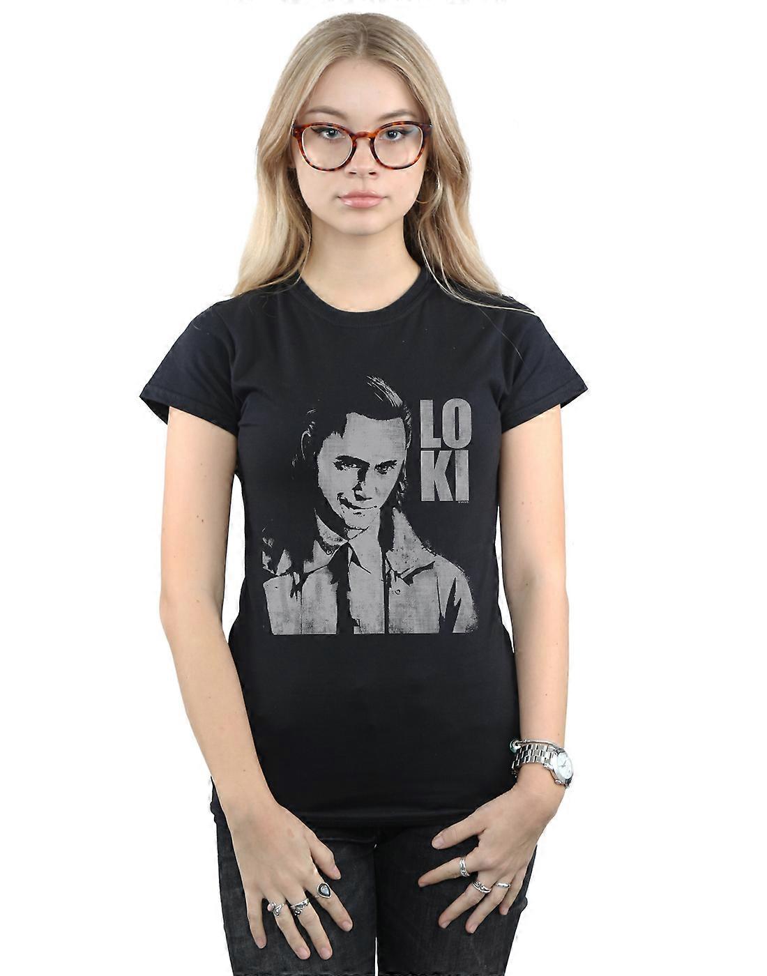 Marvel Women's Loki Head Poster T-Shirt