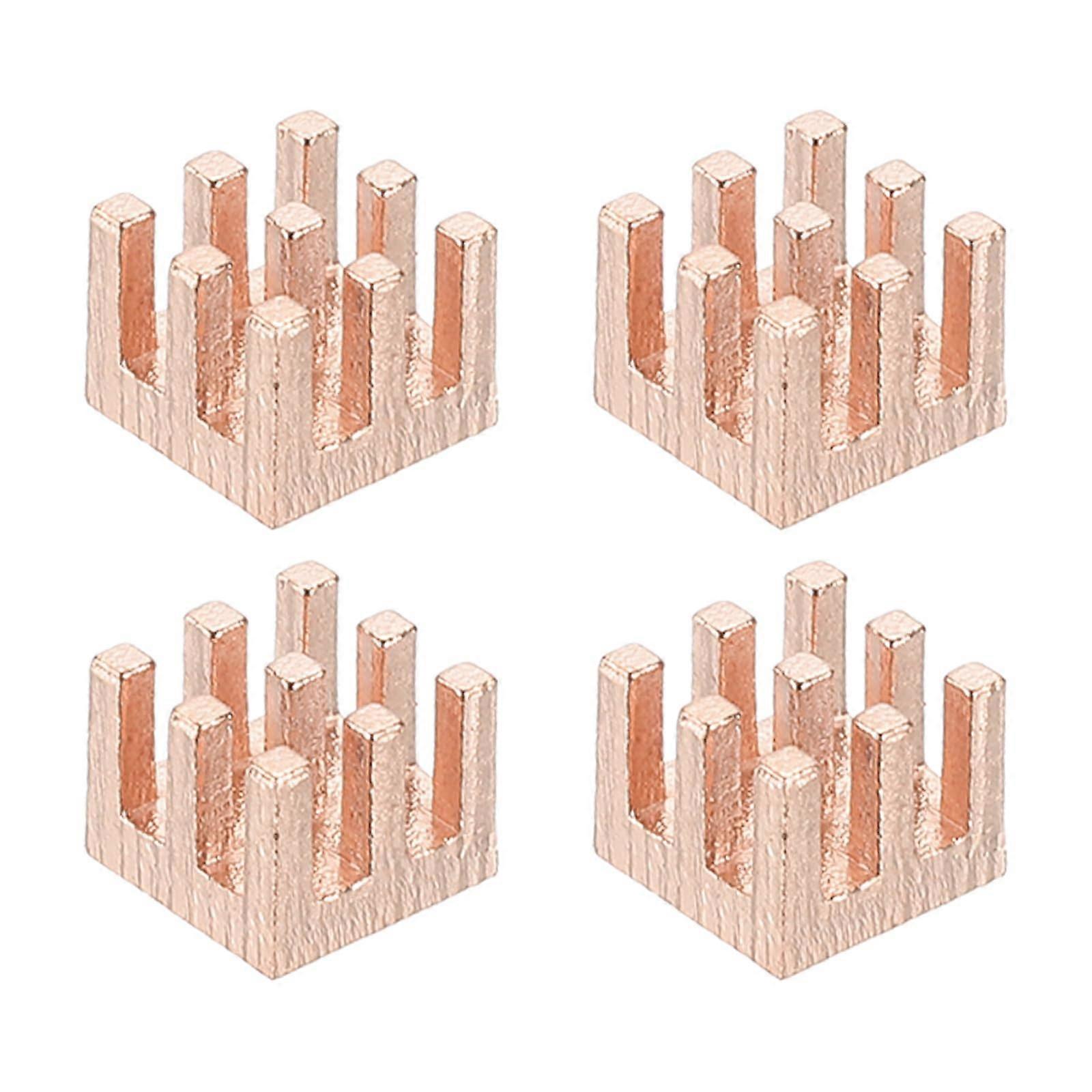 Copper Heatsink 6x6x5mm 4pcs for Raspberry Pi CPU IC Chip  Thermal Conductivity Cooling