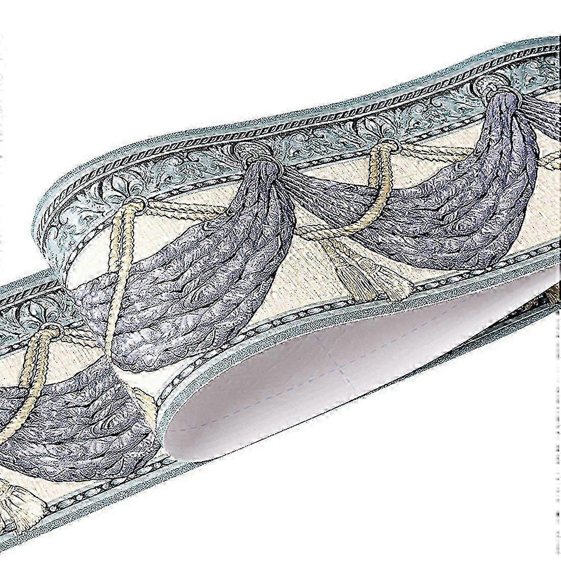 2026 Suitable 3D Self-Adhesive Wall Stickers Border Waterproof Wallpaper(Blue)