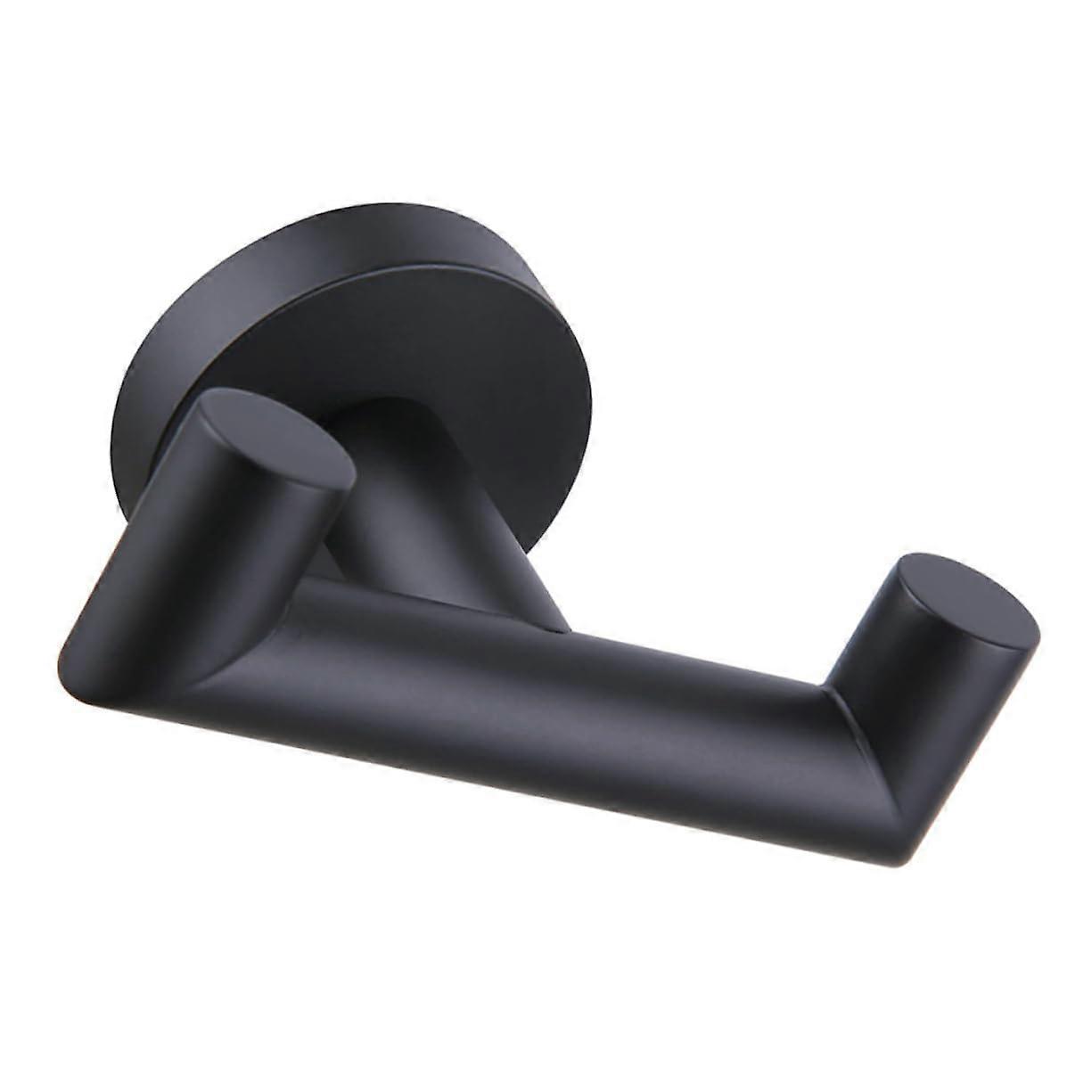 Double Stainless Steel Bathroom Towel Hook Wall Mounted Rust Resistant Space Saving Organizer