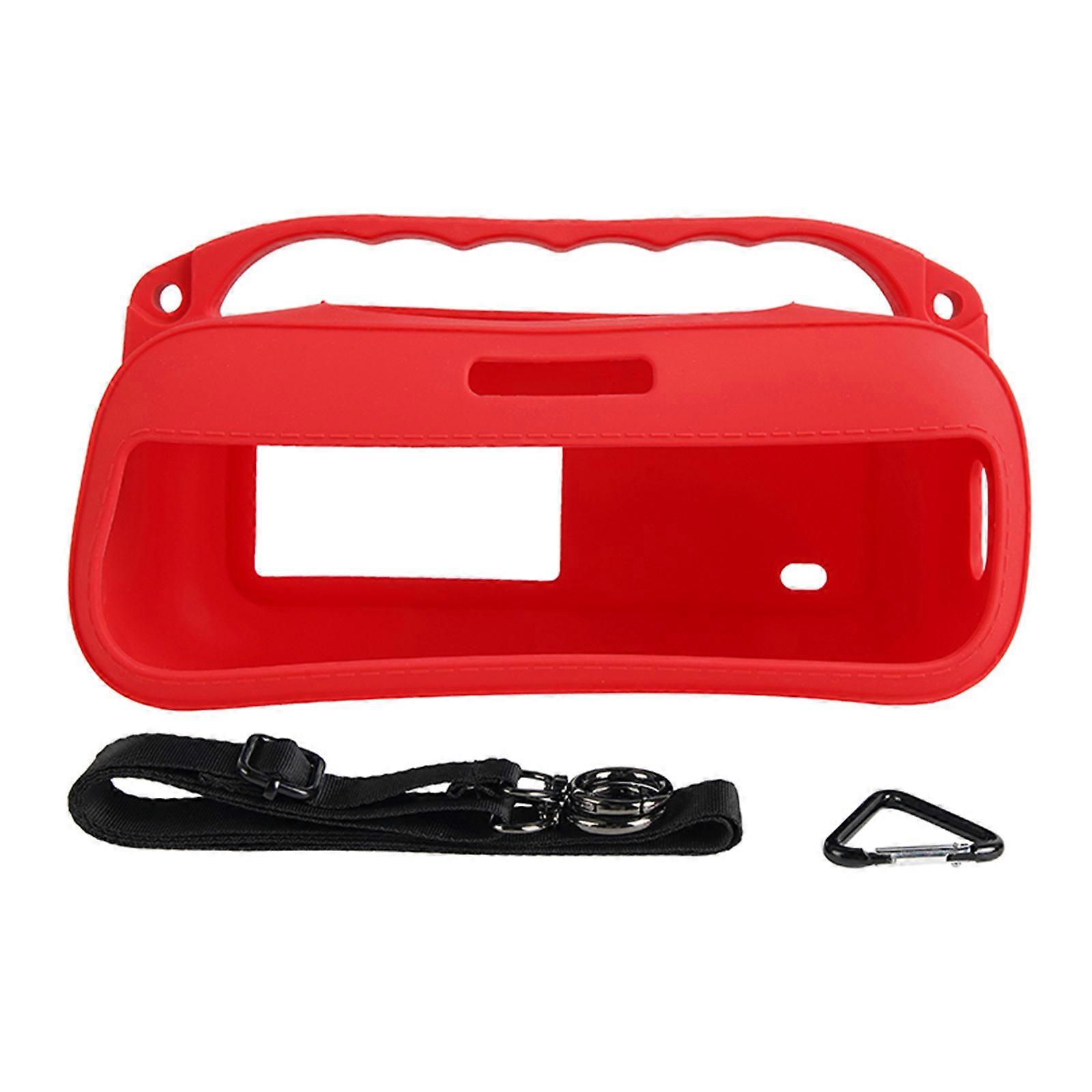 User Friendly Durability Silicone Speaker Case Resilient Silicone Cover Full Functionality Access Unique Styles Protector  Red
