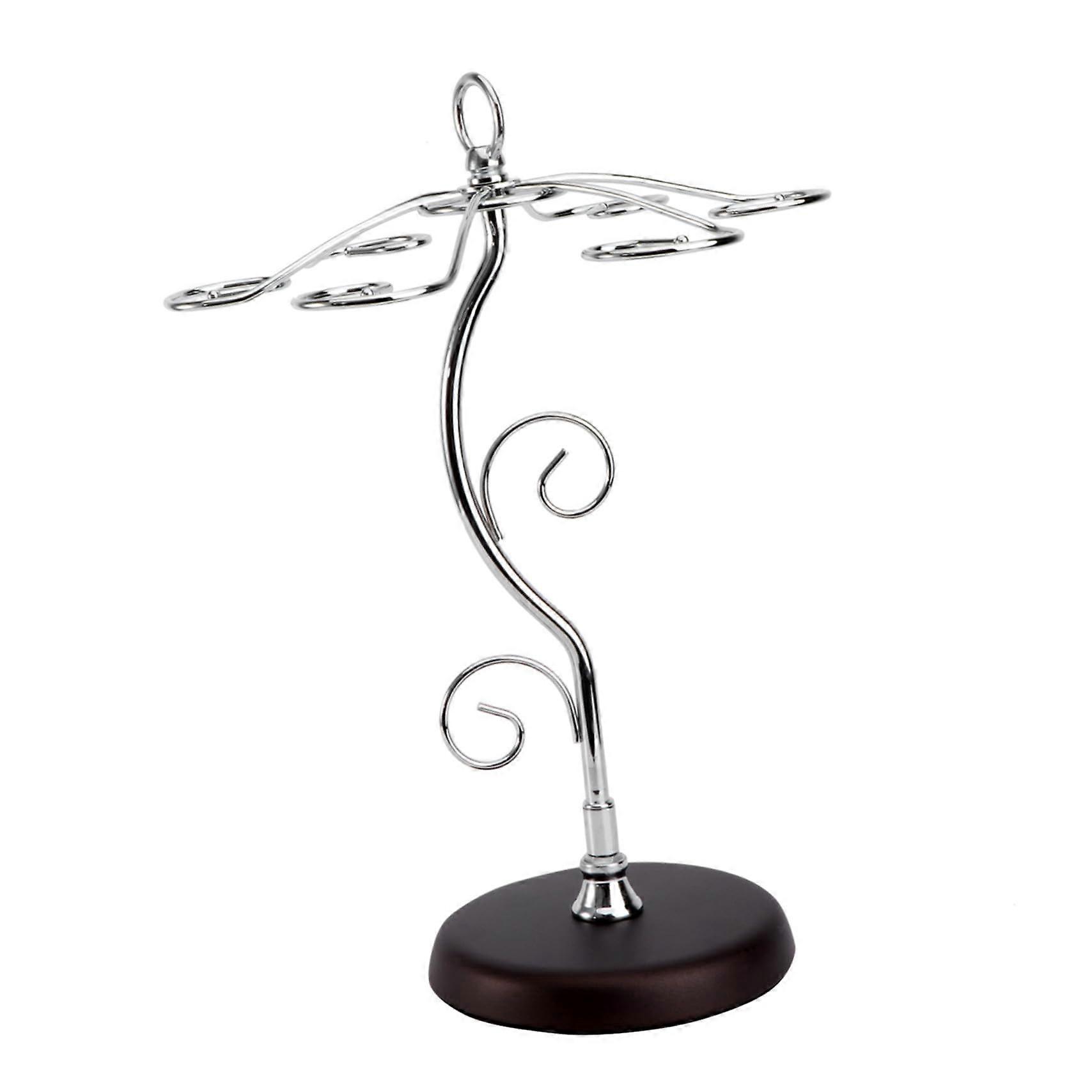 Wine Glass Rack Under Cabinet Stemware Holder SpaceSaving Durable Iron for Kitchen Bar Silver