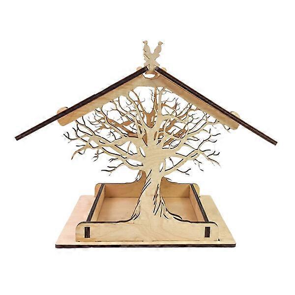 Fa Madáretető Tömör Fa 1 Darab Kerti Madáretető