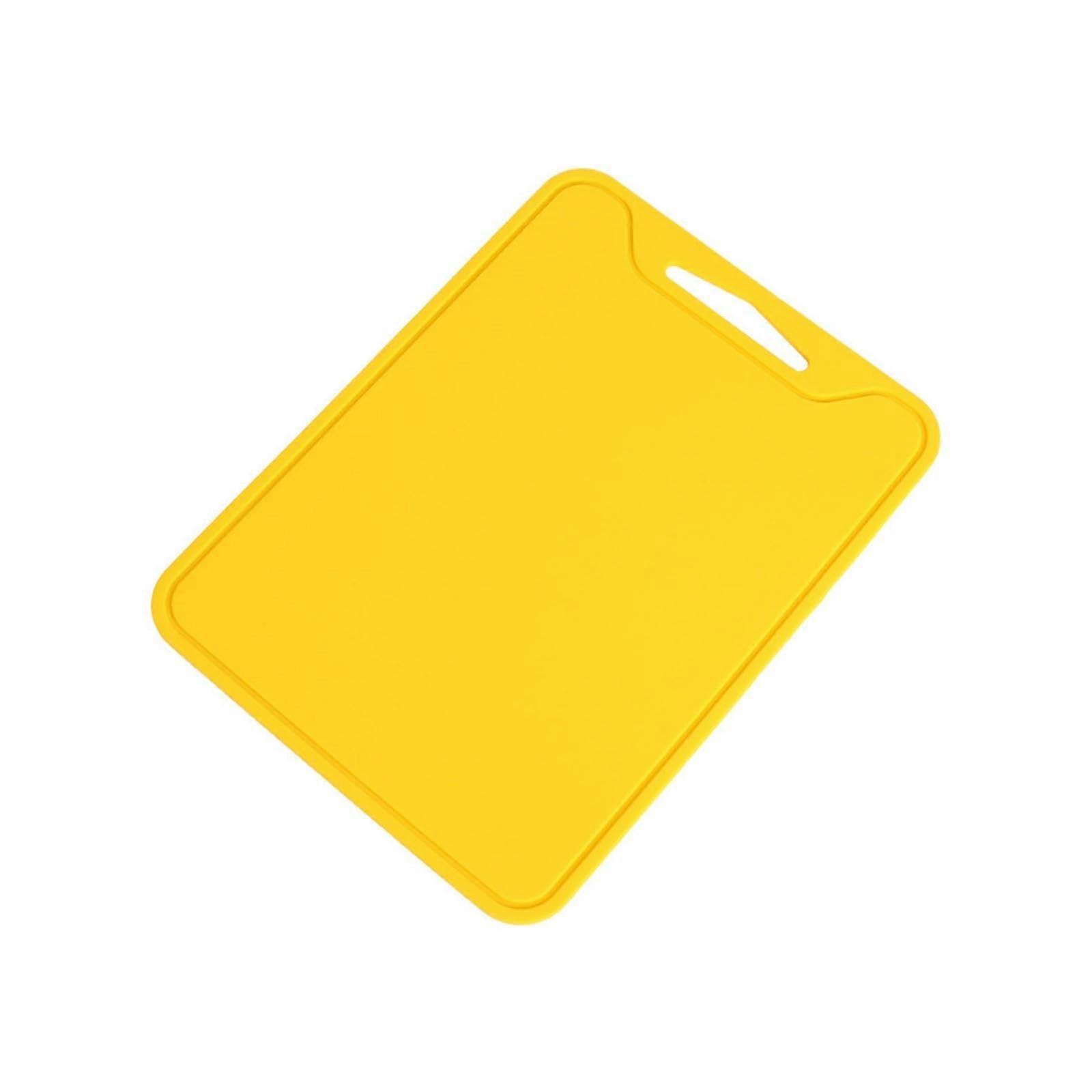 Thick Silicone Cutting Board DoubleSided ScratchResistant Flexible Chopping Board Yellow A