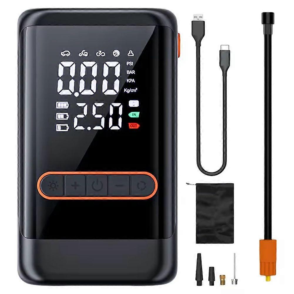 Portable Air Compressor Wireless Tire Inflator USB Rechargeable with LED Display